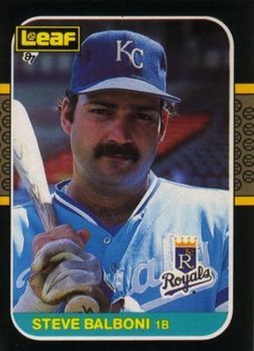 #262 Steve Balboni - Kansas City Royals - 1987 Leaf Baseball