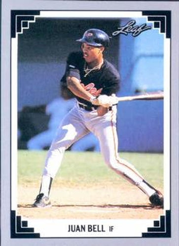 #262 Juan Bell - Baltimore Orioles - 1991 Leaf Baseball