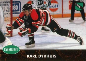 #262 Karl Dykhuis - Chicago Blackhawks - 1991-92 Parkhurst Hockey