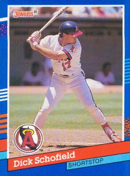 #262 Dick Schofield - California Angels - 1991 Donruss Baseball