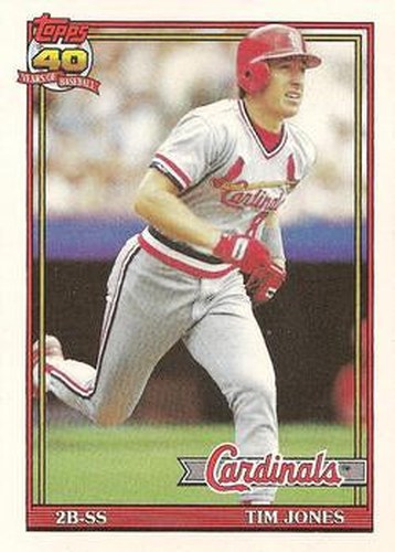 #262 Tim Jones - St. Louis Cardinals - 1991 Topps Baseball