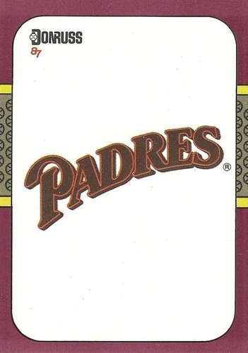 #262 Padres Logo - San Diego Padres - 1987 Donruss Opening Day Baseball