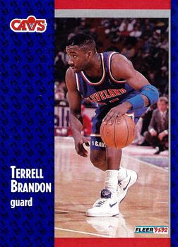 #262 Terrell Brandon - Cleveland Cavaliers - 1991-92 Fleer Basketball