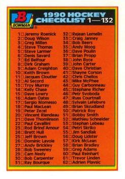 #263 Checklist 1-132 - 1990-91 Bowman Hockey
