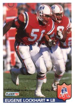 #263 Eugene Lockhart - New England Patriots - 1992 Fleer Football