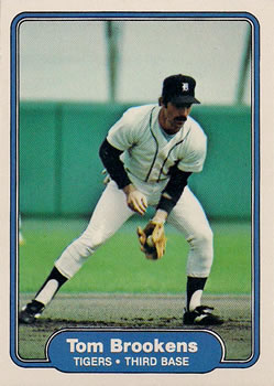 #263 Tom Brookens - Detroit Tigers - 1982 Fleer Baseball