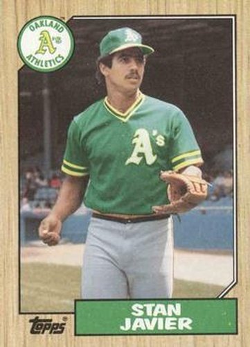 #263 Stan Javier - Oakland Athletics - 1987 Topps Baseball
