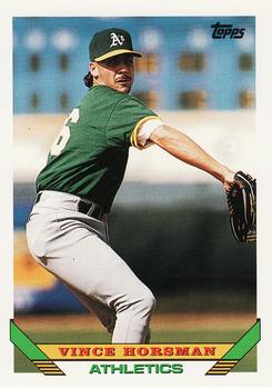 #263 Vince Horsman - Oakland Athletics - 1993 Topps Baseball