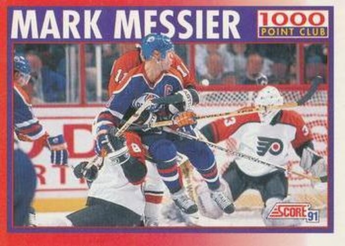 #263 Mark Messier - Edmonton Oilers - 1991-92 Score Canadian Bilingual Hockey