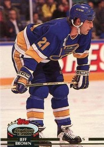 #263 Jeff Brown - St. Louis Blues - 1992-93 Stadium Club Hockey