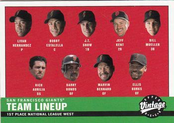 #263 San Francisco Giants - San Francisco Giants - 2001 Upper Deck Vintage Baseball