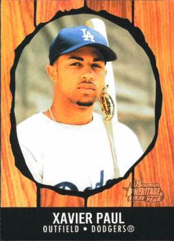 #263 Xavier Paul - Los Angeles Dodgers - 2003 Bowman Heritage Baseball