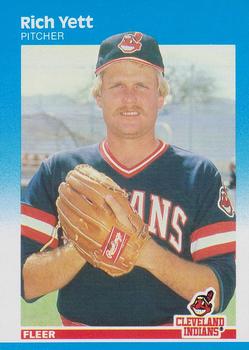#263 Rich Yett - Cleveland Indians - 1987 Fleer Baseball
