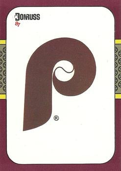 #263 Phillies Logo - Philadelphia Phillies - 1987 Donruss Opening Day Baseball