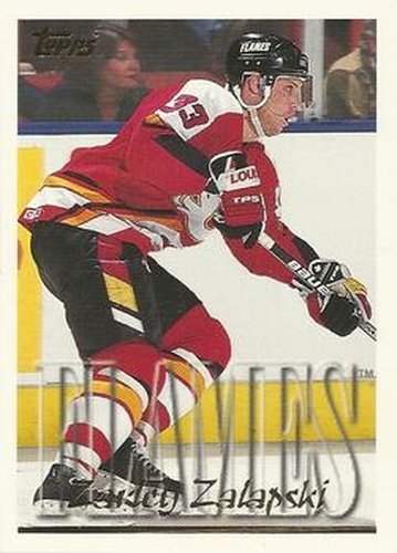 #263 Zarley Zalapski - Calgary Flames - 1995-96 Topps Hockey