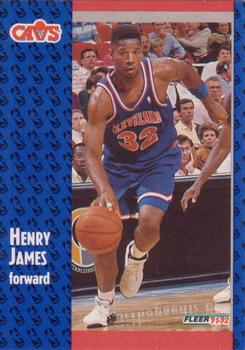 #263 Henry James - Cleveland Cavaliers - 1991-92 Fleer Basketball
