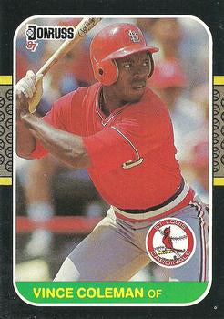 #263 Vince Coleman - St. Louis Cardinals - 1987 Donruss Baseball