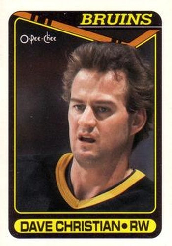 #263 Dave Christian - Boston Bruins - 1990-91 O-Pee-Chee Hockey