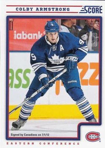 #263 Colby Armstrong - Montreal Canadiens - 2012-13 Score Hockey