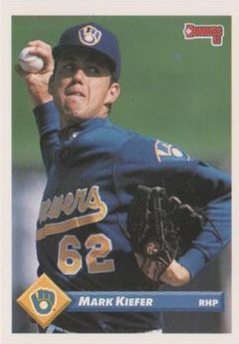 #263 Mark Kiefer - Milwaukee Brewers - 1993 Donruss Baseball