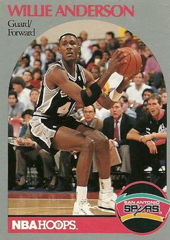 #263 Willie Anderson - San Antonio Spurs - 1990-91 Hoops Basketball