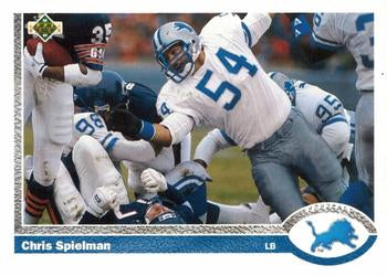 #264 Chris Spielman - Detroit Lions - 1991 Upper Deck Football