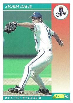 #264 Storm Davis - Kansas City Royals - 1992 Score Baseball
