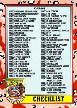 #264 Checklist 177-264 Stickers - 1991 Topps Desert Storm