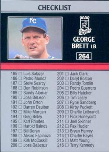 #264 George Brett - Kansas City Royals - 1991 Leaf Baseball