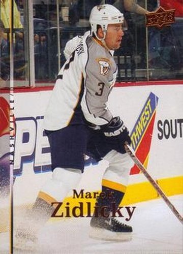 #264 Marek Zidlicky - Nashville Predators - 2007-08 Upper Deck Hockey