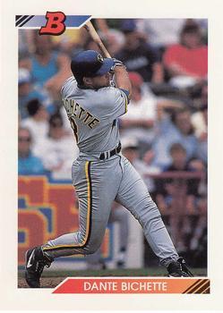 #264 Dante Bichette - Milwaukee Brewers - 1992 Bowman Baseball