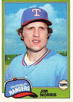 #264 Jim Norris - Texas Rangers - 1981 Topps Baseball