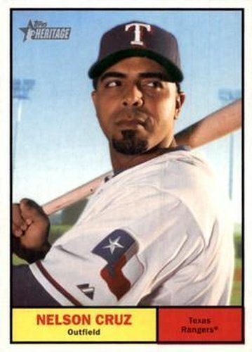 #264 Nelson Cruz - Texas Rangers - 2010 Topps Heritage Baseball