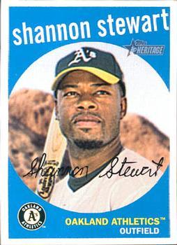 #264 Shannon Stewart - Oakland Athletics - 2008 Topps Heritage Baseball