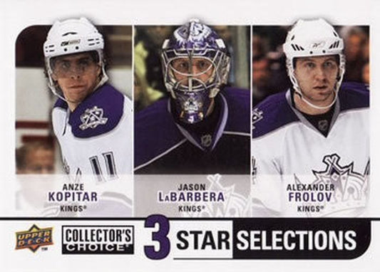 #264 Anze Kopitar / Jason LaBarbera / Alexander Frolov - Los Angeles Kings - 2008-09 Collector's Choice Hockey