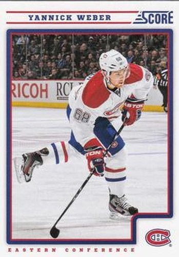 #264 Yannick Weber - Montreal Canadiens - 2012-13 Score Hockey