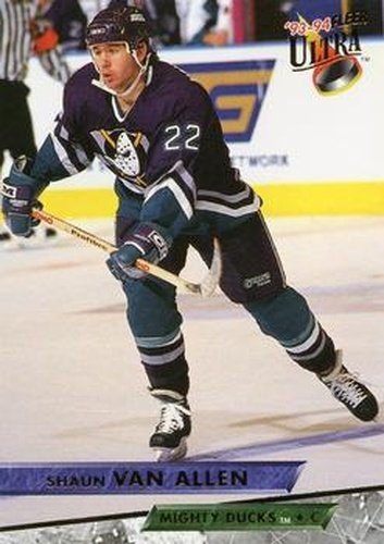 #264 Shaun Van Allen - Anaheim Mighty Ducks - 1993-94 Ultra Hockey