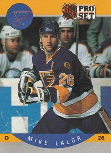 #264 Mike Lalor - St. Louis Blues - 1990-91 Pro Set Hockey
