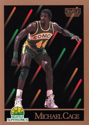 #264 Michael Cage - Seattle SuperSonics - 1990-91 SkyBox Basketball