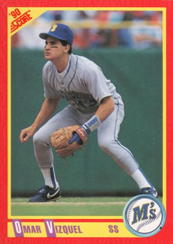 #264 Omar Vizquel - Seattle Mariners - 1990 Score Baseball