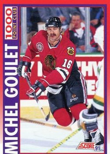 #265 Michel Goulet - Chicago Blackhawks - 1991-92 Score Canadian Hockey