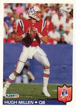 #265 Hugh Millen - New England Patriots - 1992 Fleer Football