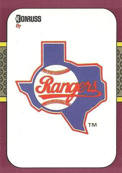 #265 Rangers Logo - Texas Rangers - 1987 Donruss Opening Day Baseball