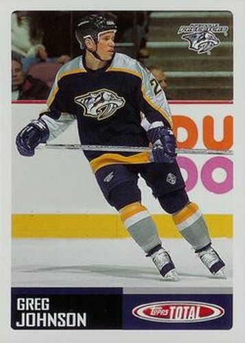 #265 Greg Johnson - Nashville Predators - 2002-03 Topps Total Hockey
