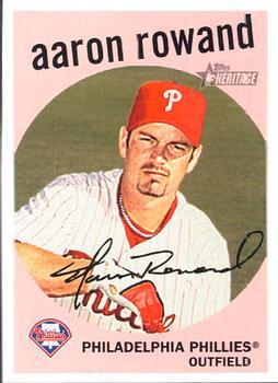 #265 Aaron Rowand - Philadelphia Phillies - 2008 Topps Heritage Baseball