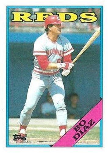 #265 Bo Diaz - Cincinnati Reds - 1988 Topps Baseball