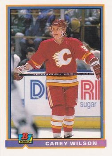 #265 Carey Wilson - Calgary Flames - 1991-92 Bowman Hockey