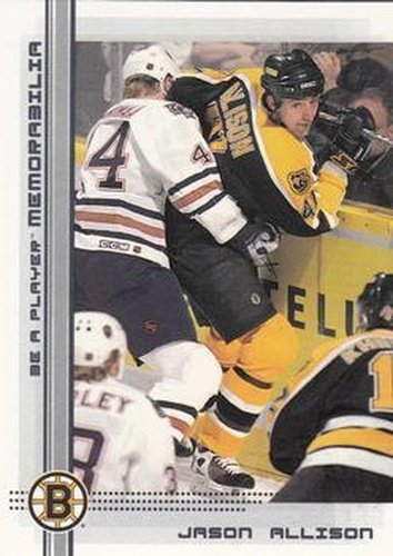 #265 Jason Allison - Boston Bruins - 2000-01 Be a Player Memorabilia Hockey