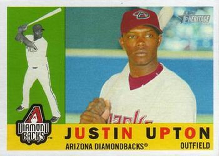 #265 Justin Upton - Arizona Diamondbacks - 2009 Topps Heritage Baseball