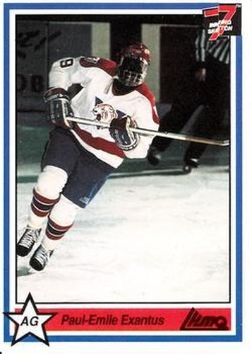 #265 Paul-Emile Exantus - Victoriaville Tigres - 1990-91 7th Inning Sketch QMJHL Hockey
